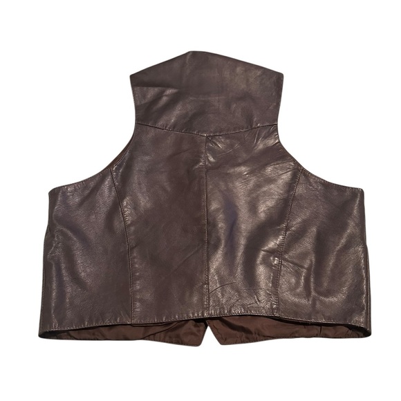 Phase 2 Men Genuine Leather Brown Vest. very good condition - Picture 4 of 10
